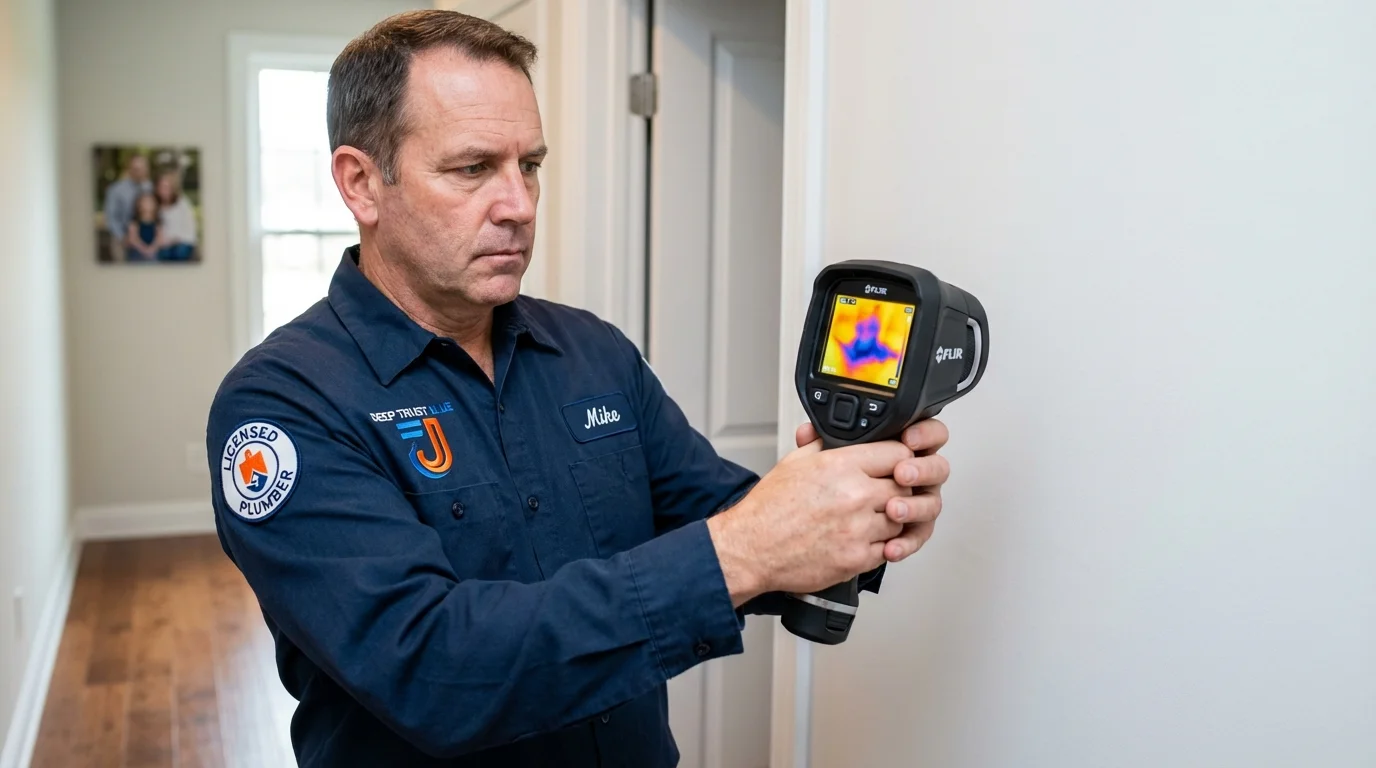 Thermal imaging leak detection by Johns Plumbing LLC in Wilmot